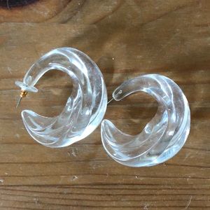 Vintage 60s Translucent Hoops